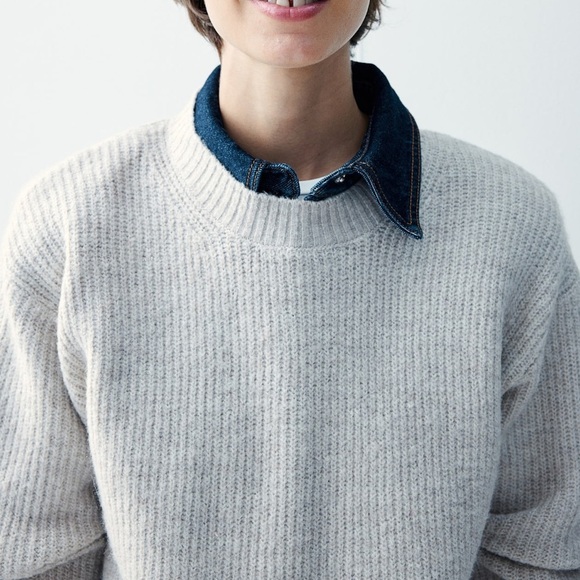 H&M Rib Knit Wool Sweater Size XXL Cream Beige - Picture 3 of 9